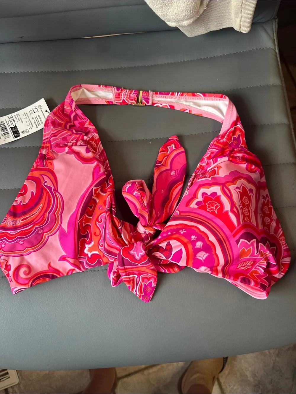 Lauren Ralph Lauren Pink & Fuchsia Swirl Tie Bikini Set
